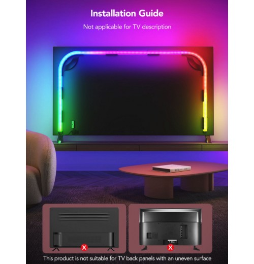 RGBIC Neon TV Backlight for Immersive Television Viewing